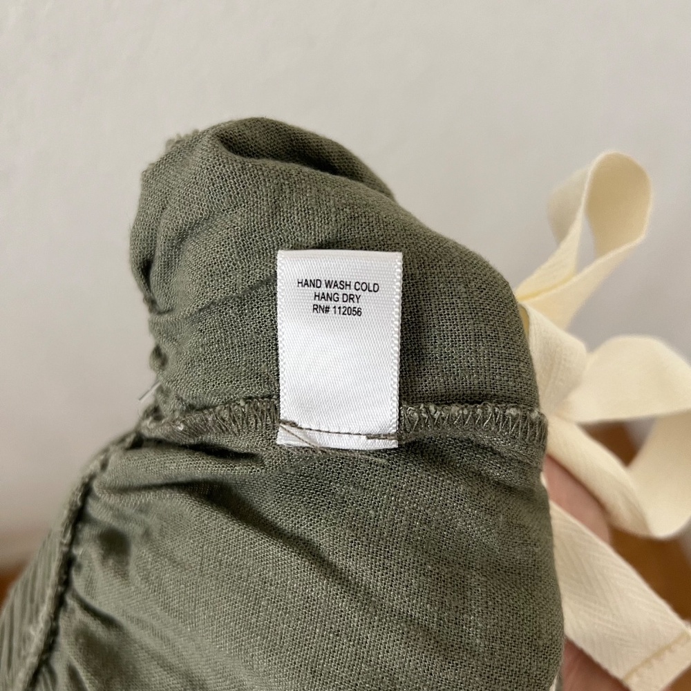 NWT ZENANA Linen Blend Pants Women's Wide Leg Elastic Band with Draw String - Picture 10 of 10